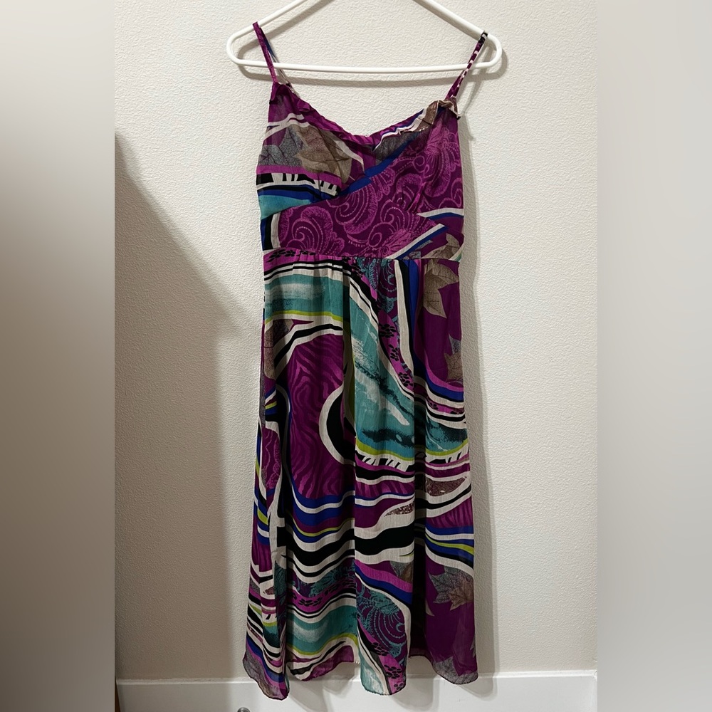 Abstract Print Maxi Summer Dress